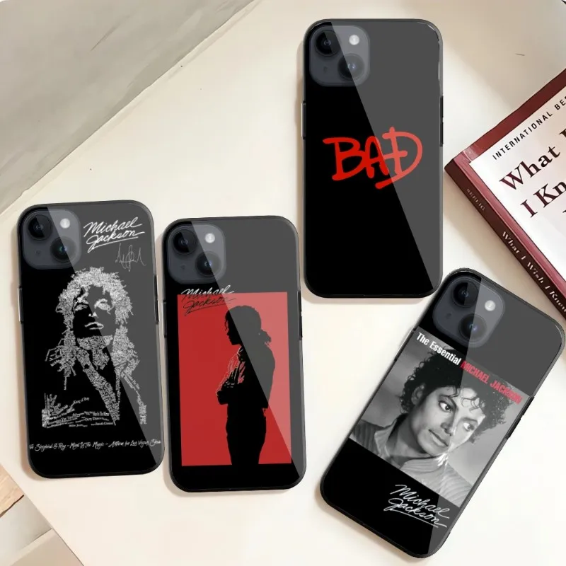 Michael Jackson Phone Case For iPhone 14 13 12 11 Pro Max Plus Mini Black PC TPU Glass Phone Cover