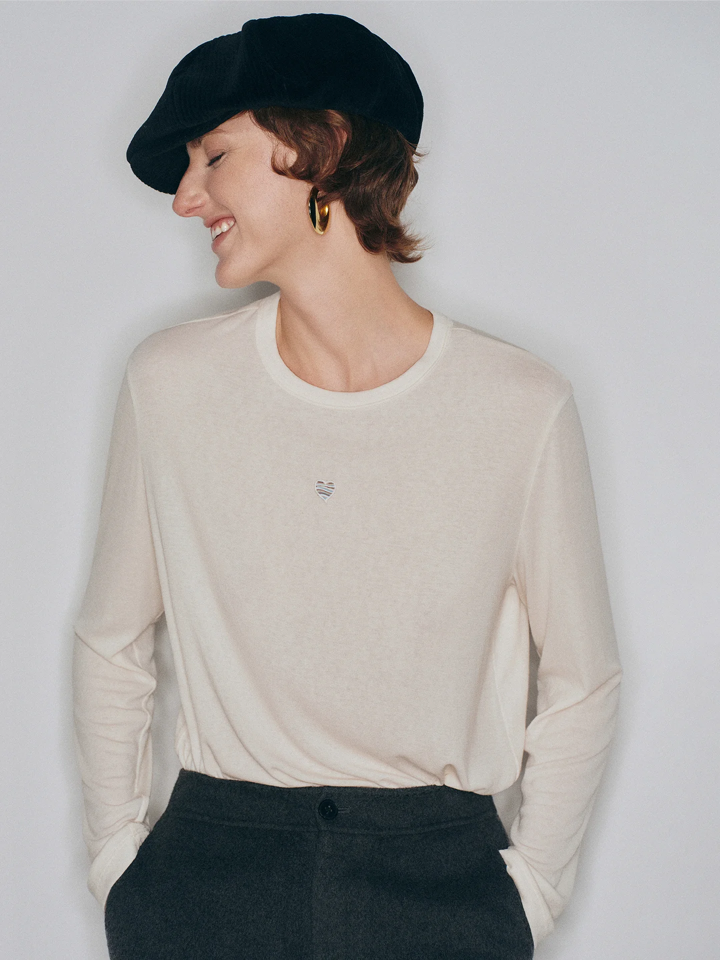 

XiaoChong Long Sve шерстяная футболка с мягким сердечком, вязаная свободная осенняя одежда для молодых женщин, повседневное использование