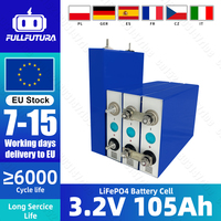 EU Stock 3.2v 105ah Lifepo4 Battery Rechargeable Lithium iron phosphate Cell For DIY 12V 24V 48V Solar Camping RV Boat Golf Cart