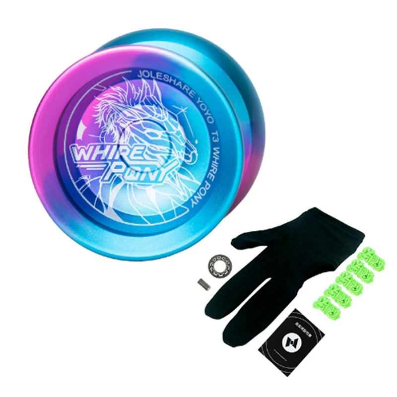 LESHARE Professional Responsive Yo-Yo Magic Yoyo Set With Replaceable Bearings And Gloves For Kids Beginners, With 5 Rope