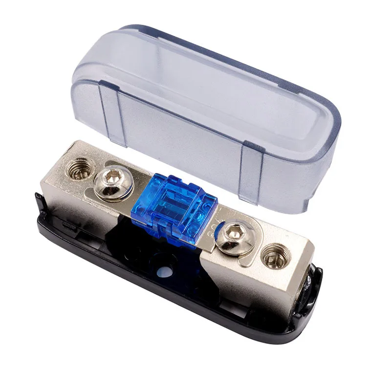Car Audio AGU Fuse Holder 30A 40A 60A 80A 100A 150A Power Distribution Box for Stereo Amp Wiring Single Way Fuse Block