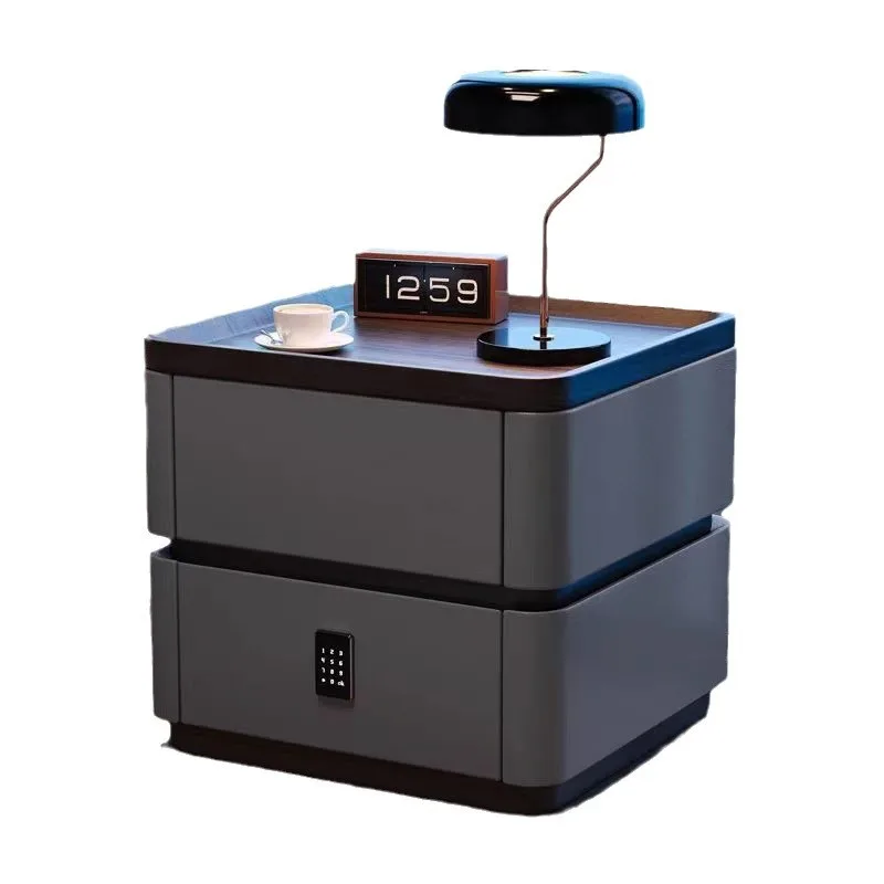 

Password lock bedside table, small modern simplicity, Italian minimalist light luxury high-end bedroom bedside table