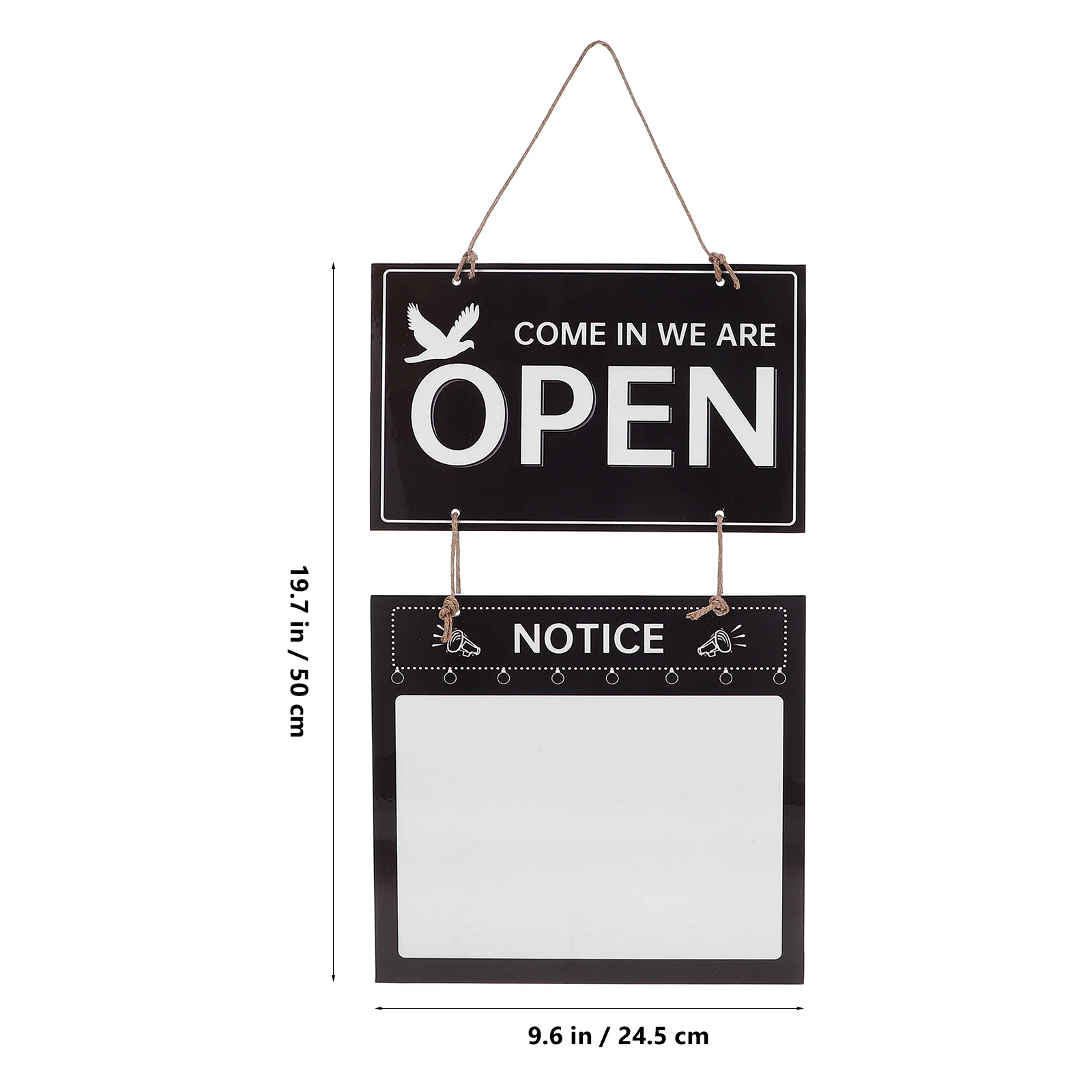 علامة خشبية مفتوحة ومغلقة مزدوجة الجوانب قابلة للمسح معلقة لساعات العمل لمتجر مقهى صالونات التجميل ديكور مقاوم للاهتراء