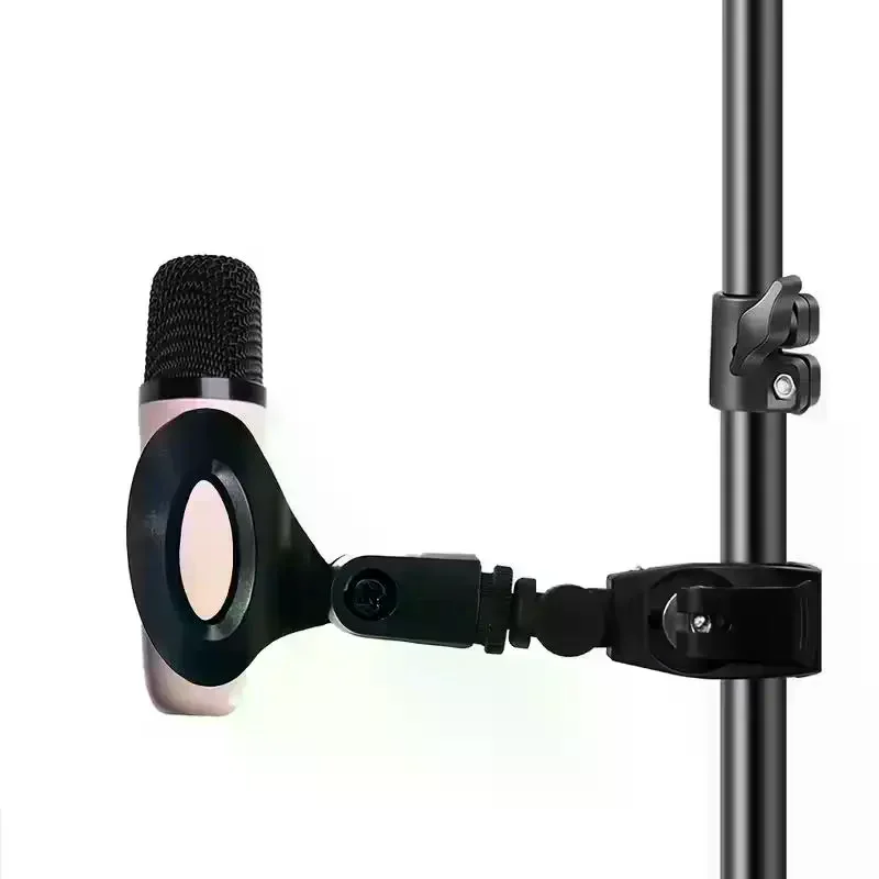 Drum Mic Clip Holder Microphone Crab Clamp Mount For Mic Stand&Drum Rim Adjustment 5/8 To 3/8 Thread Mic Clip