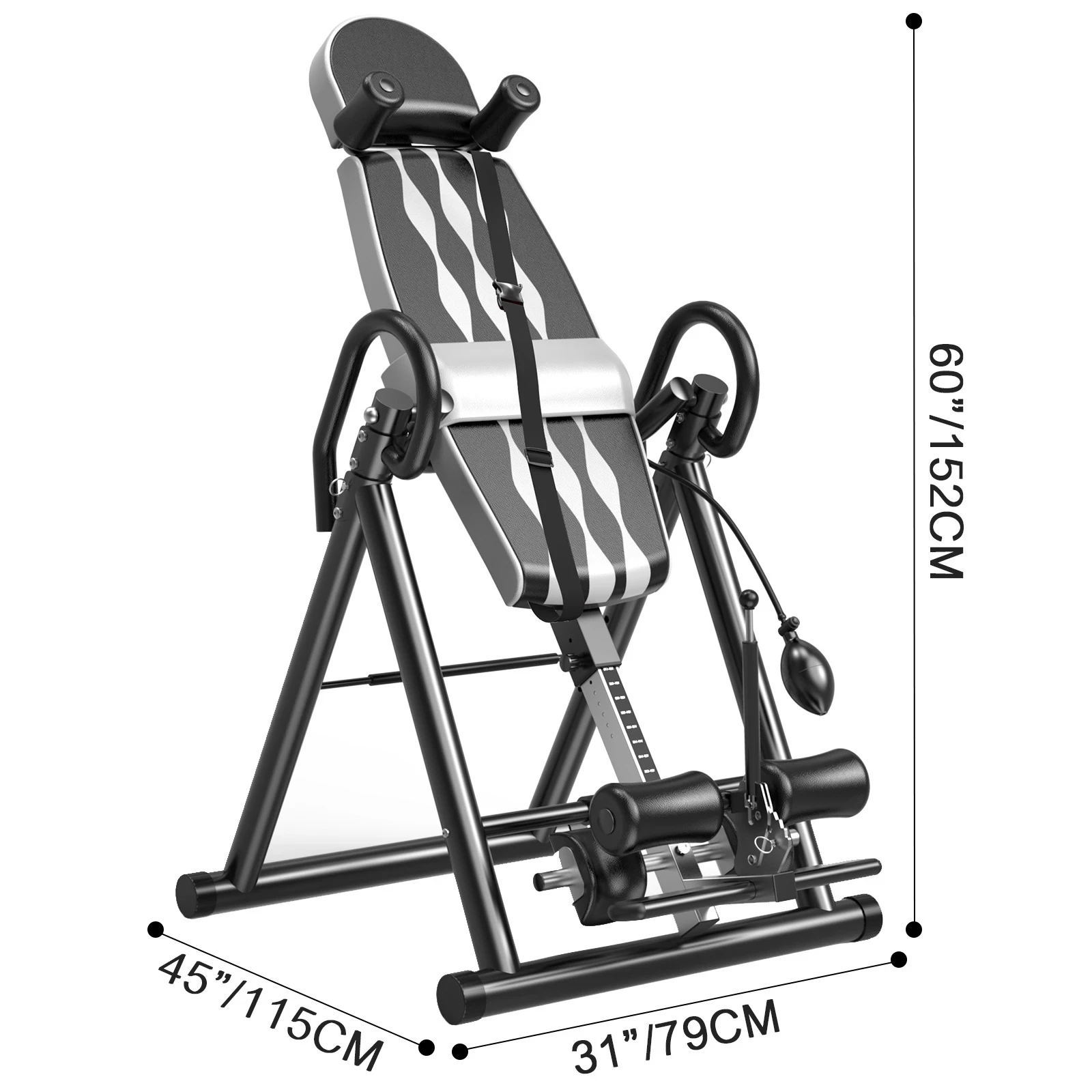 Professional Multiple Protection Home Gym Folding Inversion Table Back Stretching Machine