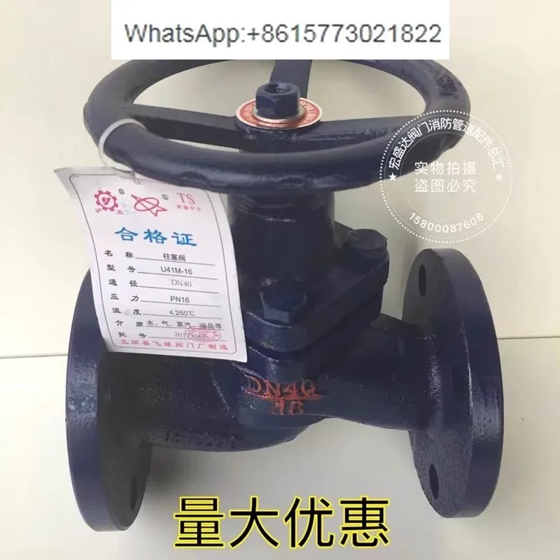 Flyball QT450 material flange plunger valve U41S-16 TS