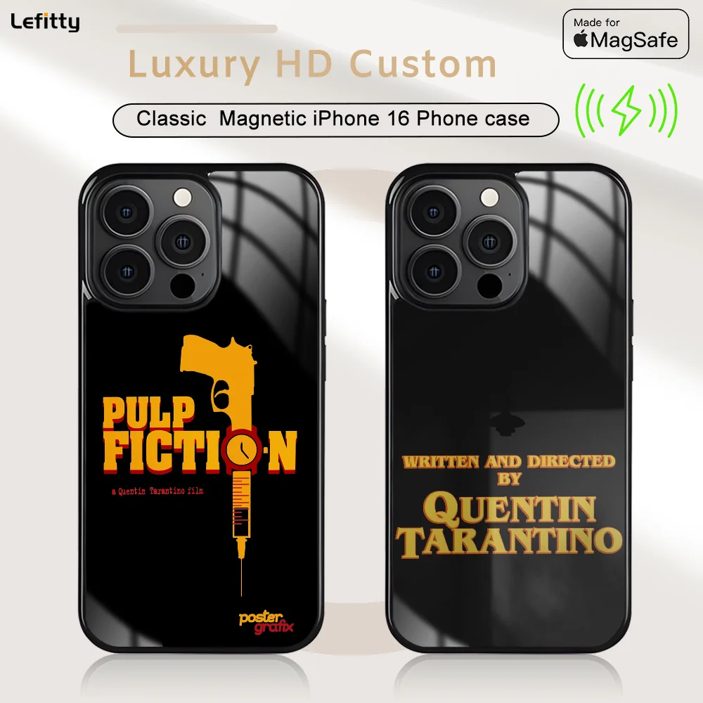 

Q-Quentin Tarantino Movie Phone Case For iPhone 16 15 14 13 12 11 Pro Max Plus Mini Magnetic Magsafe Wireless Charging Cover