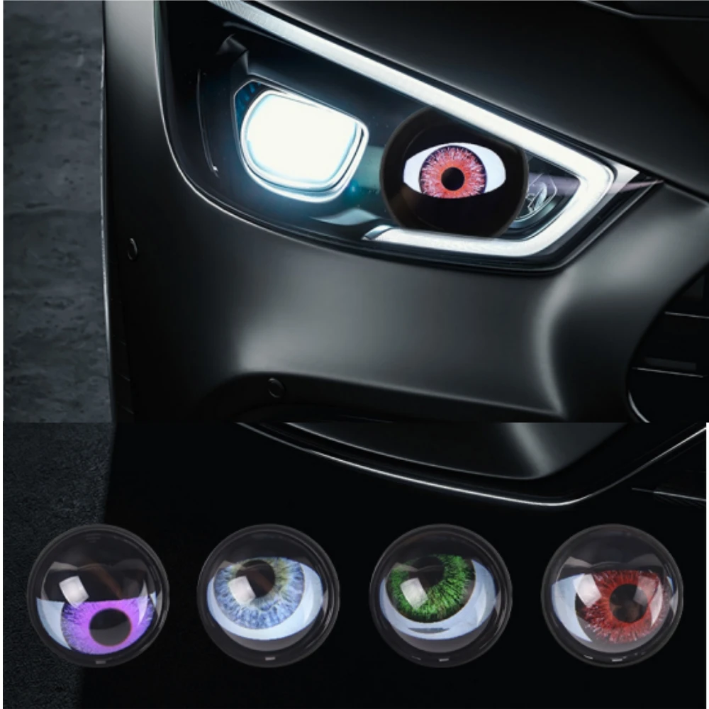 2PCS Glowing Car Eyes Programmable Flexible LED Signs Display Luminous LED Eyes Gestures Animated LED Eyes For Car Flashing