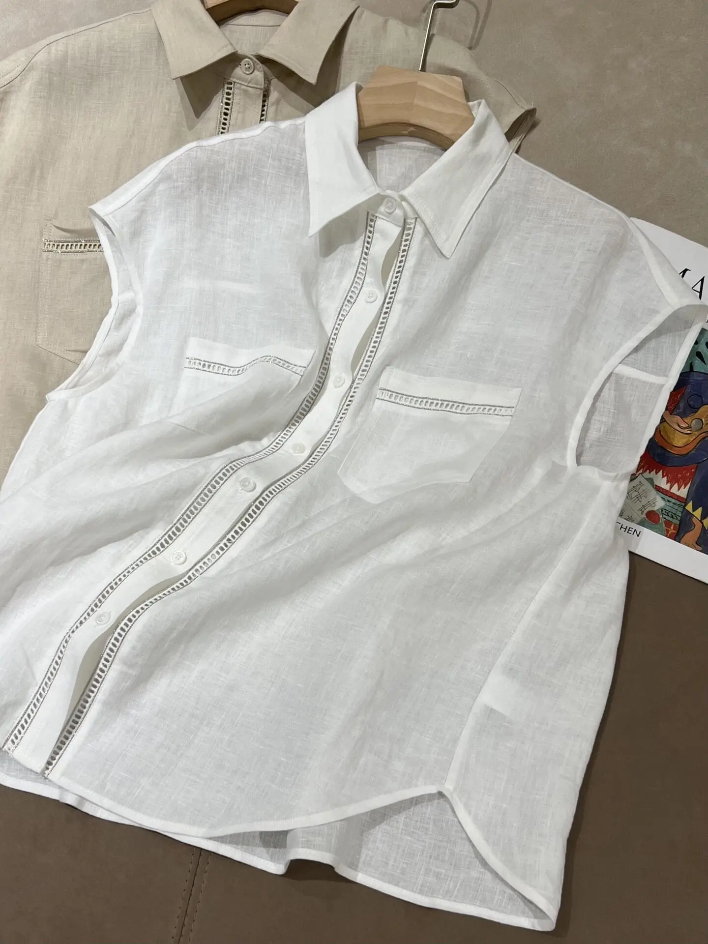 

2026 Summer Women'S Linen Shirt & Shorts Set — High-Quality, Simple, And Casual Loose-Fit Two-Piece Outfit