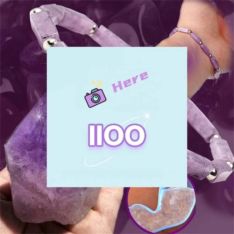 【IIOO】Natural Amethyst Body-purify Slimming Bracelet Stone Energy Bracelets For Women Fatigue Relief Yoga