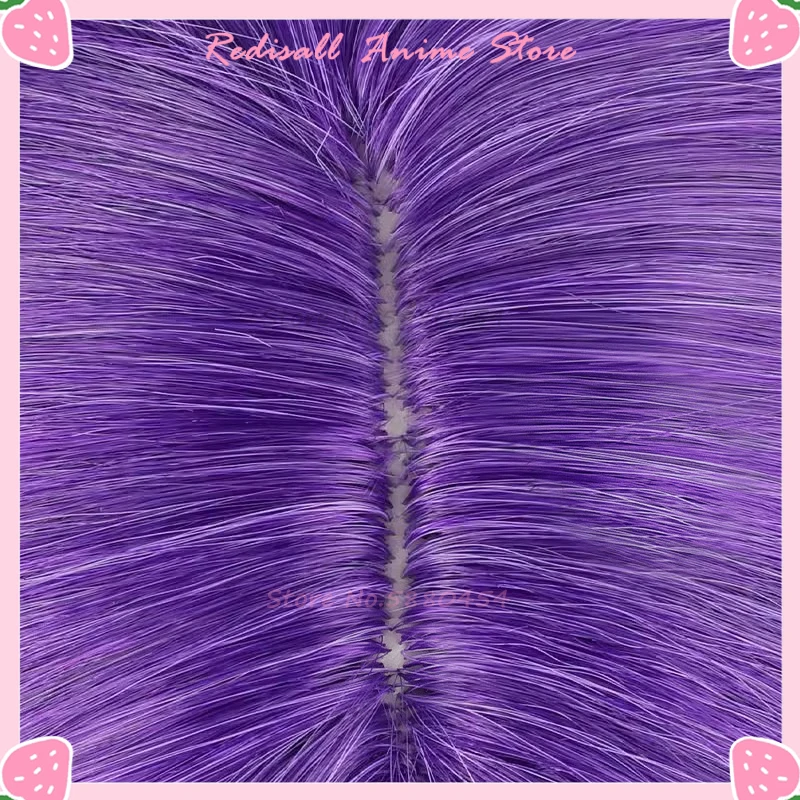 Chevreuse-Peruca Cosplay Roxa Longa e Reta, Resistente ao Calor, Cabelo Sintético, Couro cabeludo, Game Headwear, 85cm