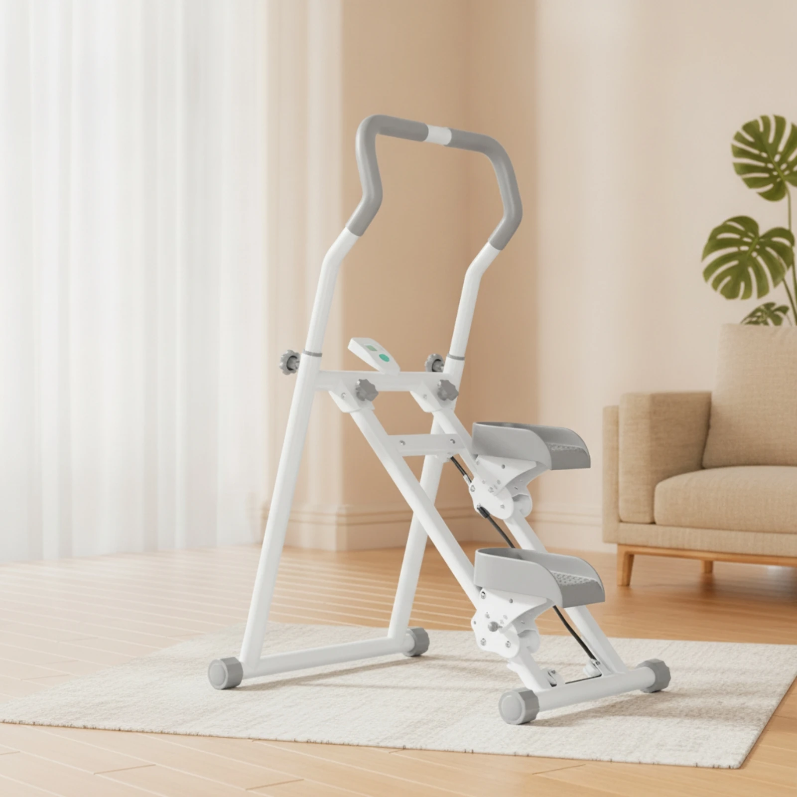 Stair Stepper with Handlebars Adjustable Stepper with Handlebars Climbing Exercise Machine Stable Fitness Equipment Low-Impact
