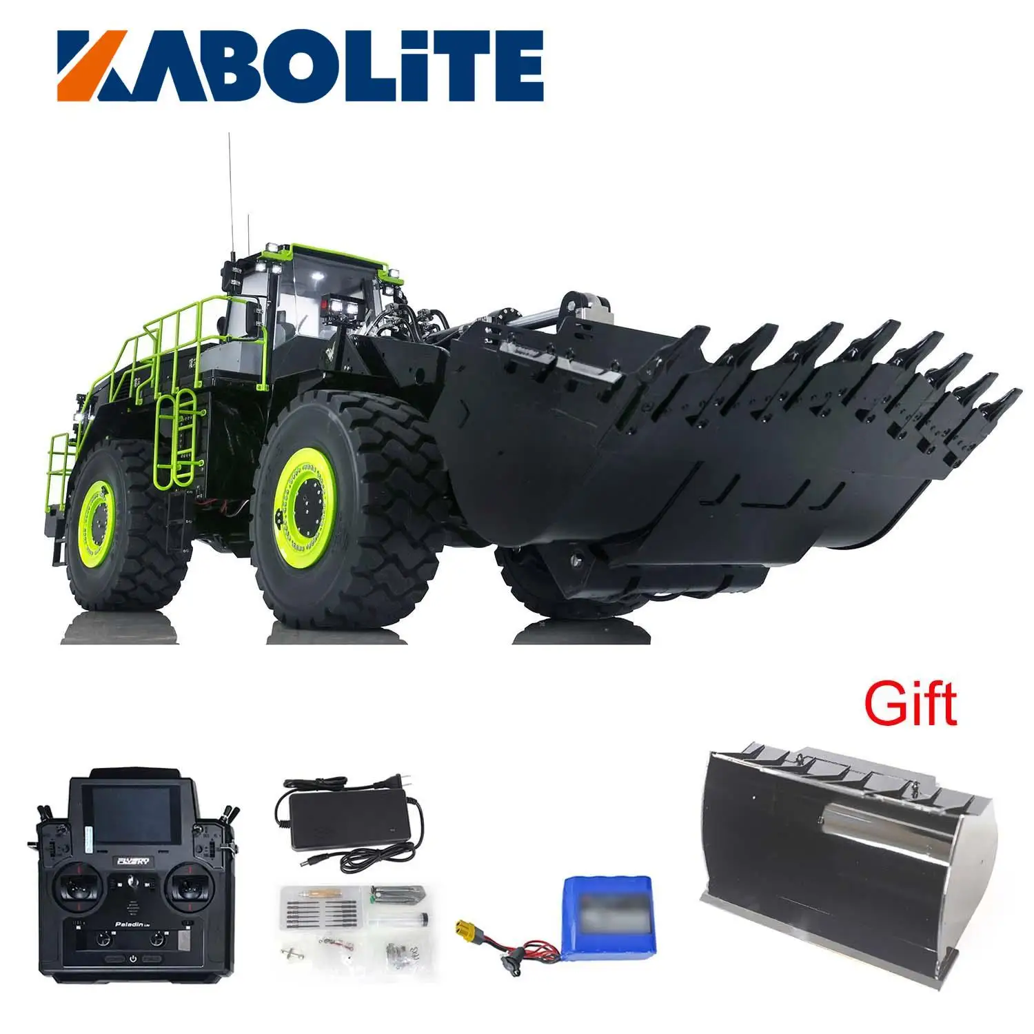 KABOLITE-Chargeur hydraulique RapRC HUHR 1/14, K988 Paladin PL18 Lite, camion radio