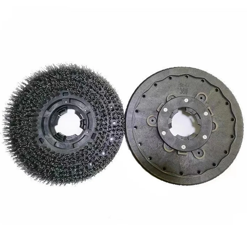 

17 inch 385mm Round Stone Abrasive Silicon Carbide Strong Antique Brush For Marble Granite Concrete Surface Polishing Cleaning