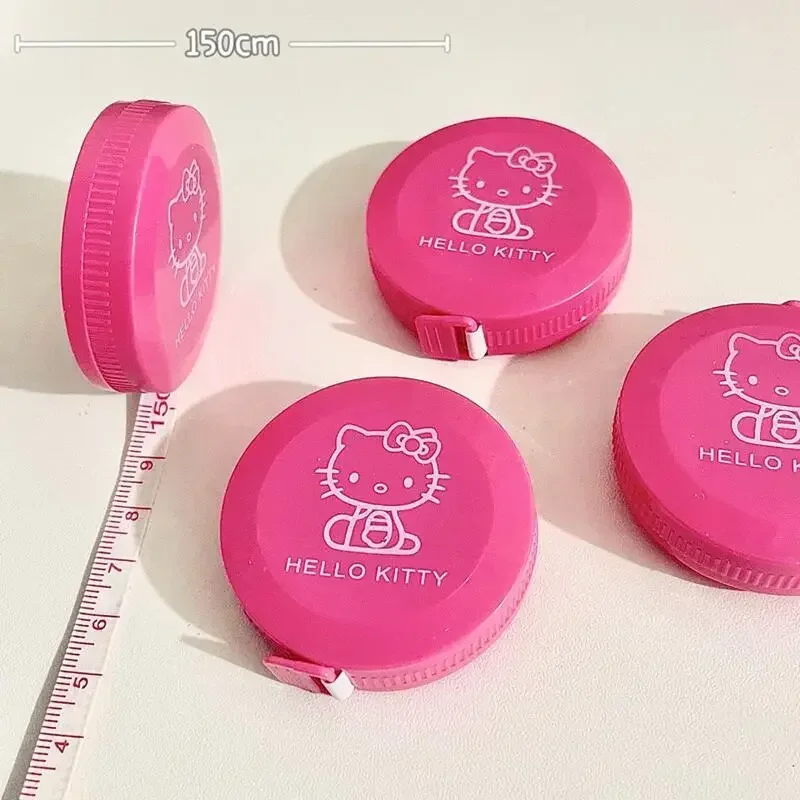 Sanrio Hello Kitty Tape Measure Miniso Anime Cartoon Cute Household Items Kawaii Fashion School Supplies Girls Holiday Gifts