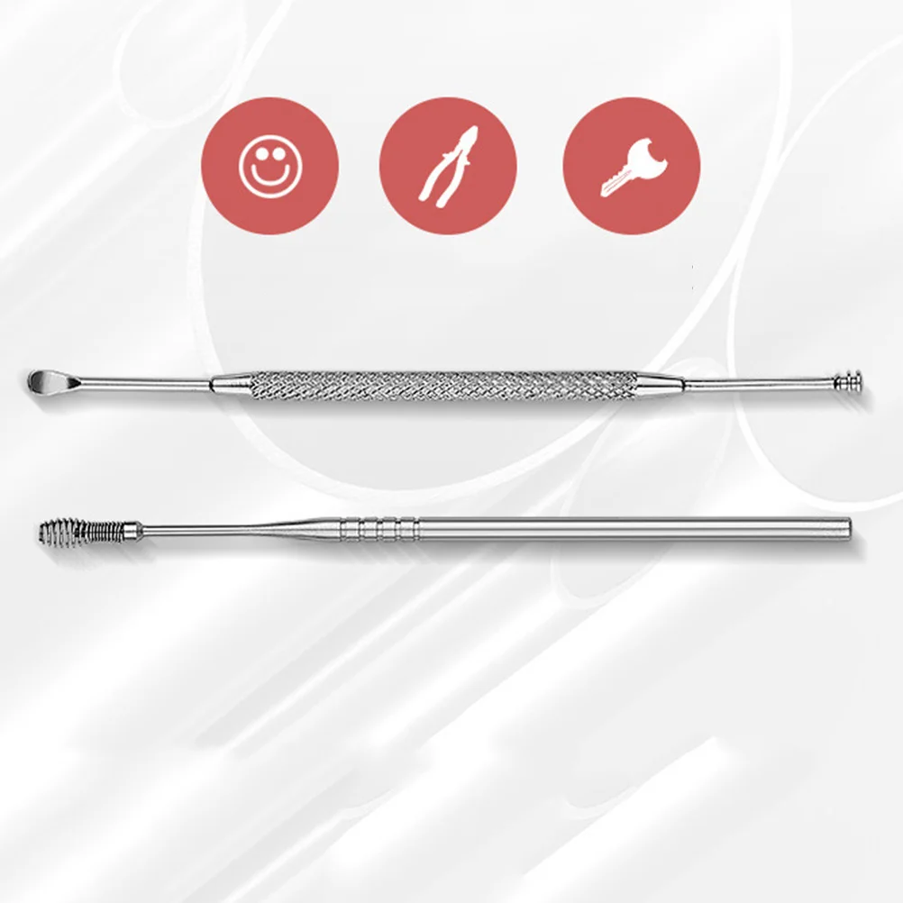 

8Pcs Ear Wax Cleaner Set Stainless Steel Ear Tools Skid Resistance Handle Safe Earwax Removal Kit Portable Easy Clean