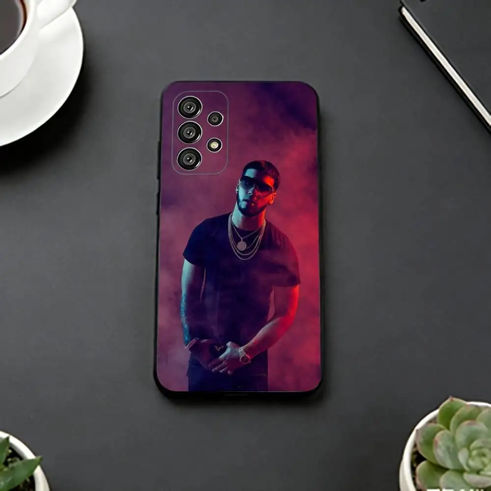 Singer Anuel AA Phone Case Black Silicone Soft For Samsung S25,S24,S21,S22,S23,S30,Ultra,S20,Plus,Fe,Lite