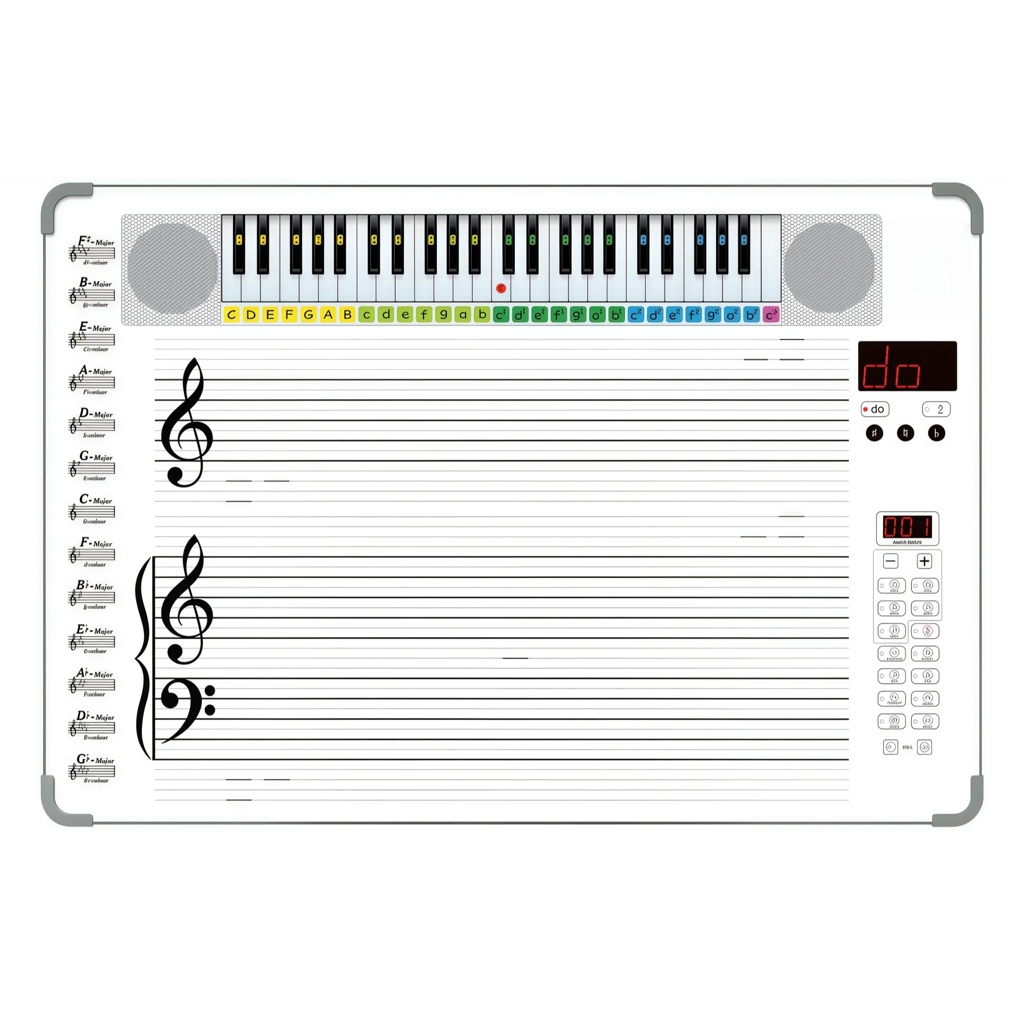 Music Electronic Teaching Demonstration Board Five-line Staff Stave Blackboard Multi-functional Electronic Music Blackboard