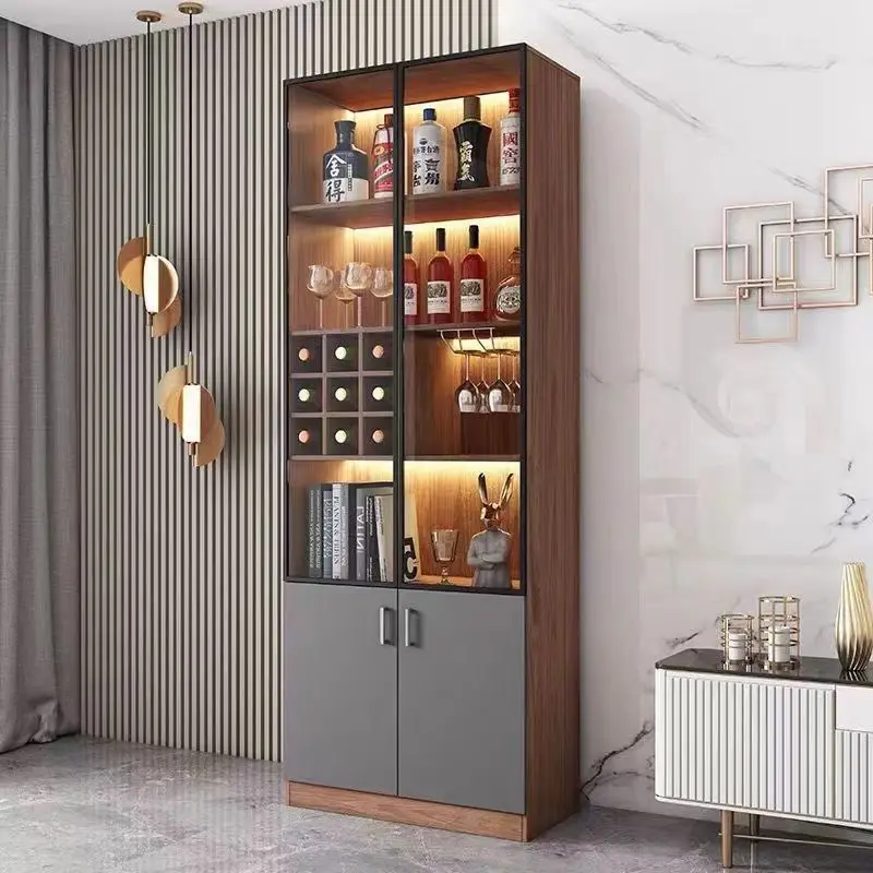 

Outdoor Bar Whiskey Showcase Furniture Open Cabinets Wine Refrigerator Cellar Bottle Holders Corner Cabinet Vitrina Vidrio Rack