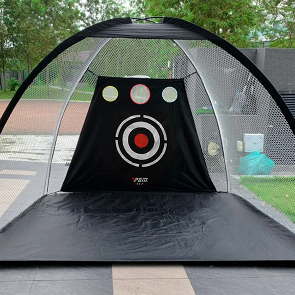Outdoor Golf Practice Tent Net With Pole Cutting Holes Portable Indoor Cutting Batting Strike Cage Swing Practitioner