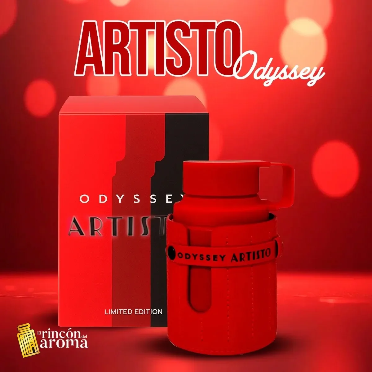 Armaf Odyssey Artisto Red Edition Eau De Parfum 3.4oz - رائحة جوز الهند الحلو والفانيليا والحمضيات للجنسين، هدية عطلة تدوم طويلاً