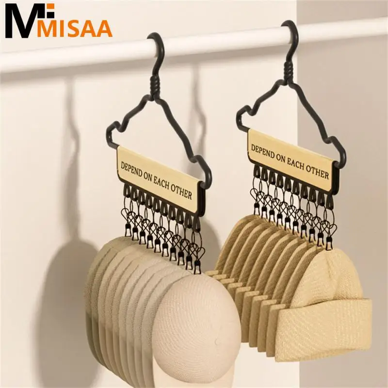 Hook Adjustable Easy To Carry Black Clothes Storage Multi Clip Hanger Large Capacity Easy To Use Hat Manager Storage