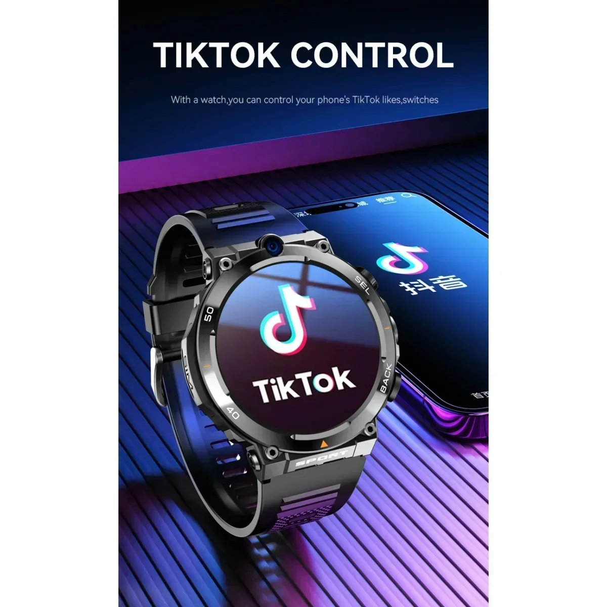 4G Smartwatch Men Women Business Wifi GPS Waterproof 8GB+128GB Memory Bluetooth Watch Video Compatible With Androidios Call Bip