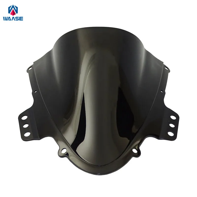 WAASE Motorcycle Double Bubble Windscreen Windshield Shield Screen For Suzuki GSXR1000 GSX-R 1000 K5 K6 2005 2006