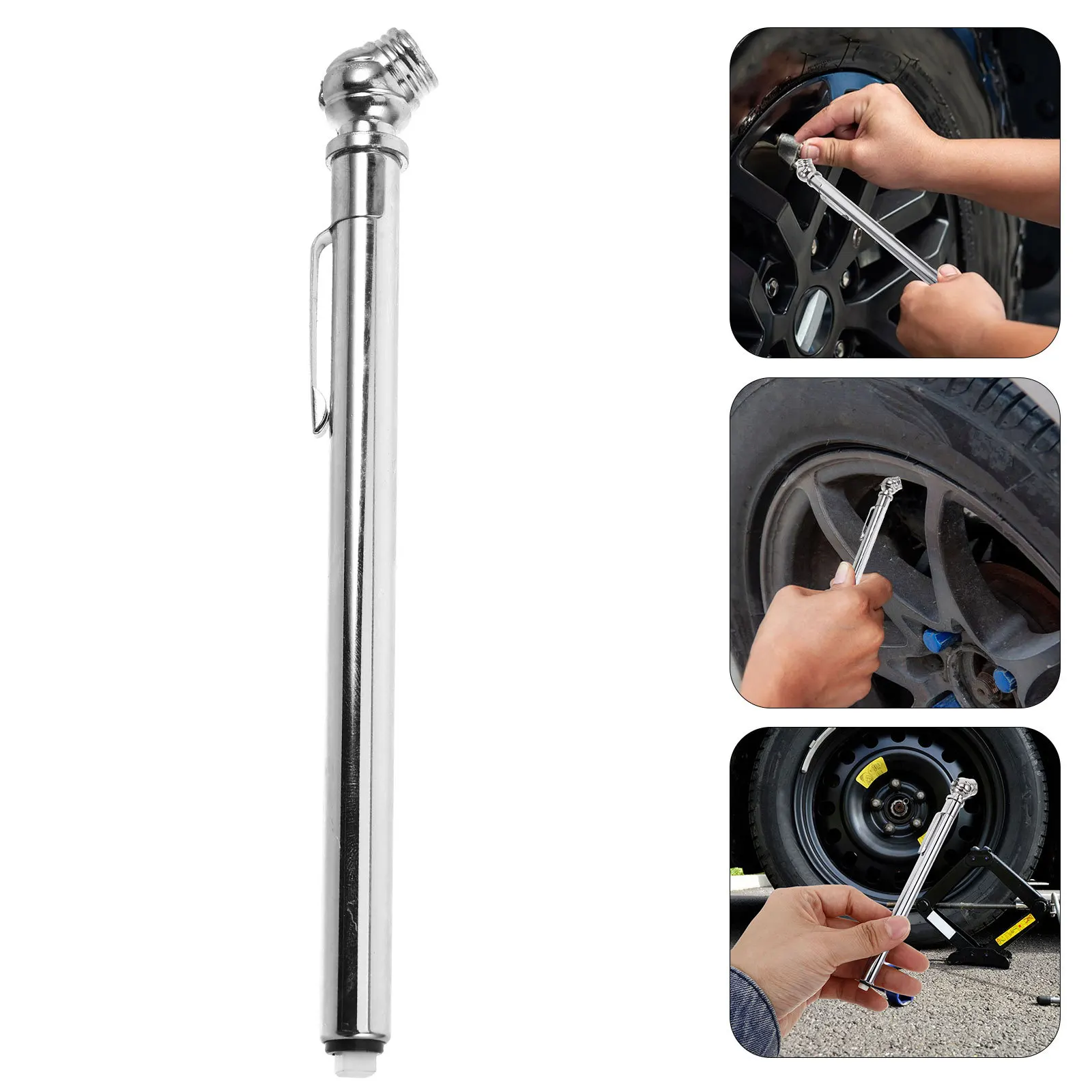 

Pencil Tire Pressure Gauge Portable Mini Stainless Steel High Precision 10-100Psi for Cars Motorcycles Atv Compact Tire Pressure