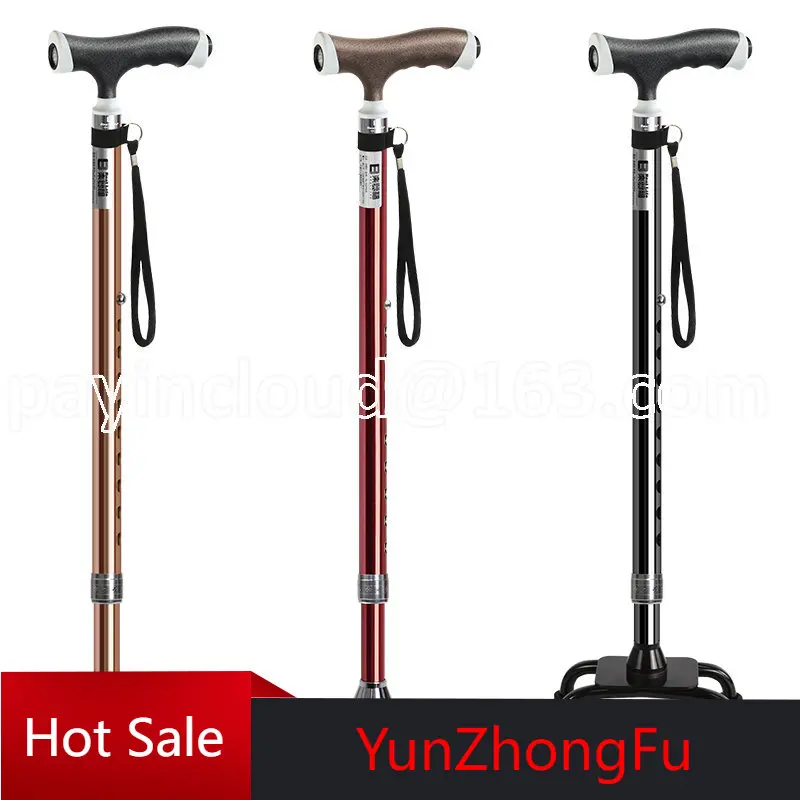 

Elderly Crutches Elderly Anti-skid Four-legged Walking Sticks Aluminum Alloy Crutches Walking with Crutches and Walking Aids