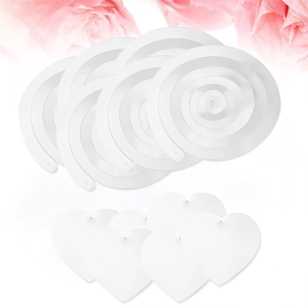 

6pcs 90Cm Love Heart Swirl Spiral Hanging Decorations Party Wedding Birthday Christmas Dizzy Dangler Ornaments White
