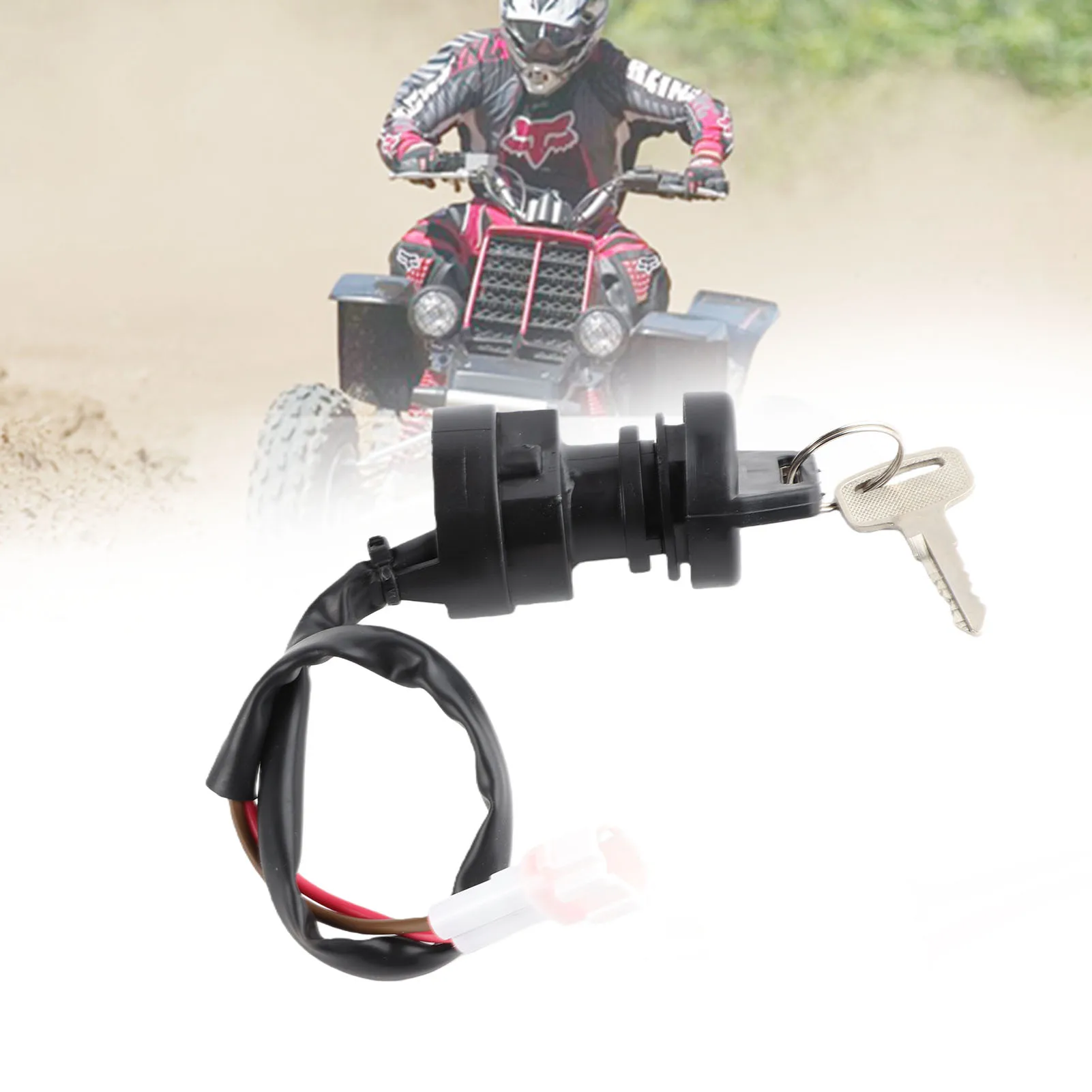 1Pcs Black 2 Pin Motorcycle ATV Ignition Key Switch Replacement for Yamaha YFM 350 Bruin 660R 700R Raptor 350X Warrior