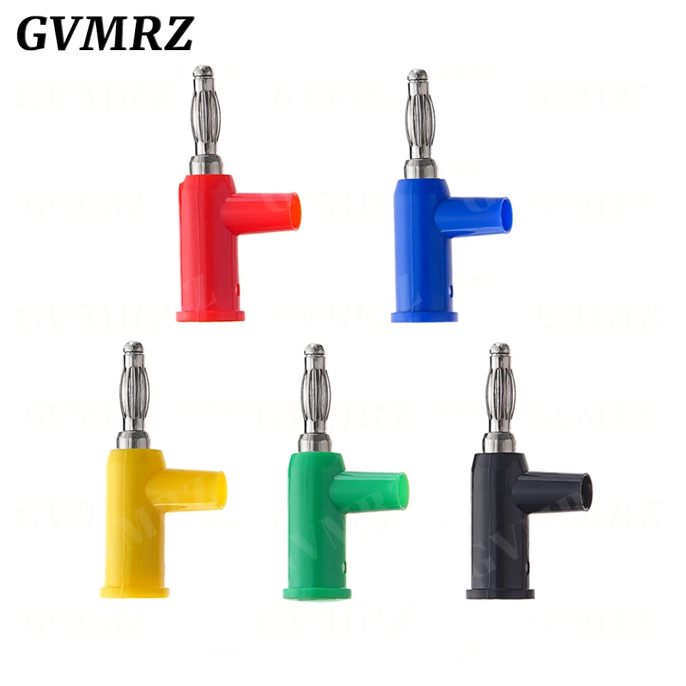 

5 шт., 4 мм, штекер типа «банан», штабелируемый винтовой разъем из чистой меди без сварки, аудиоразъем для мультиметра, ручки