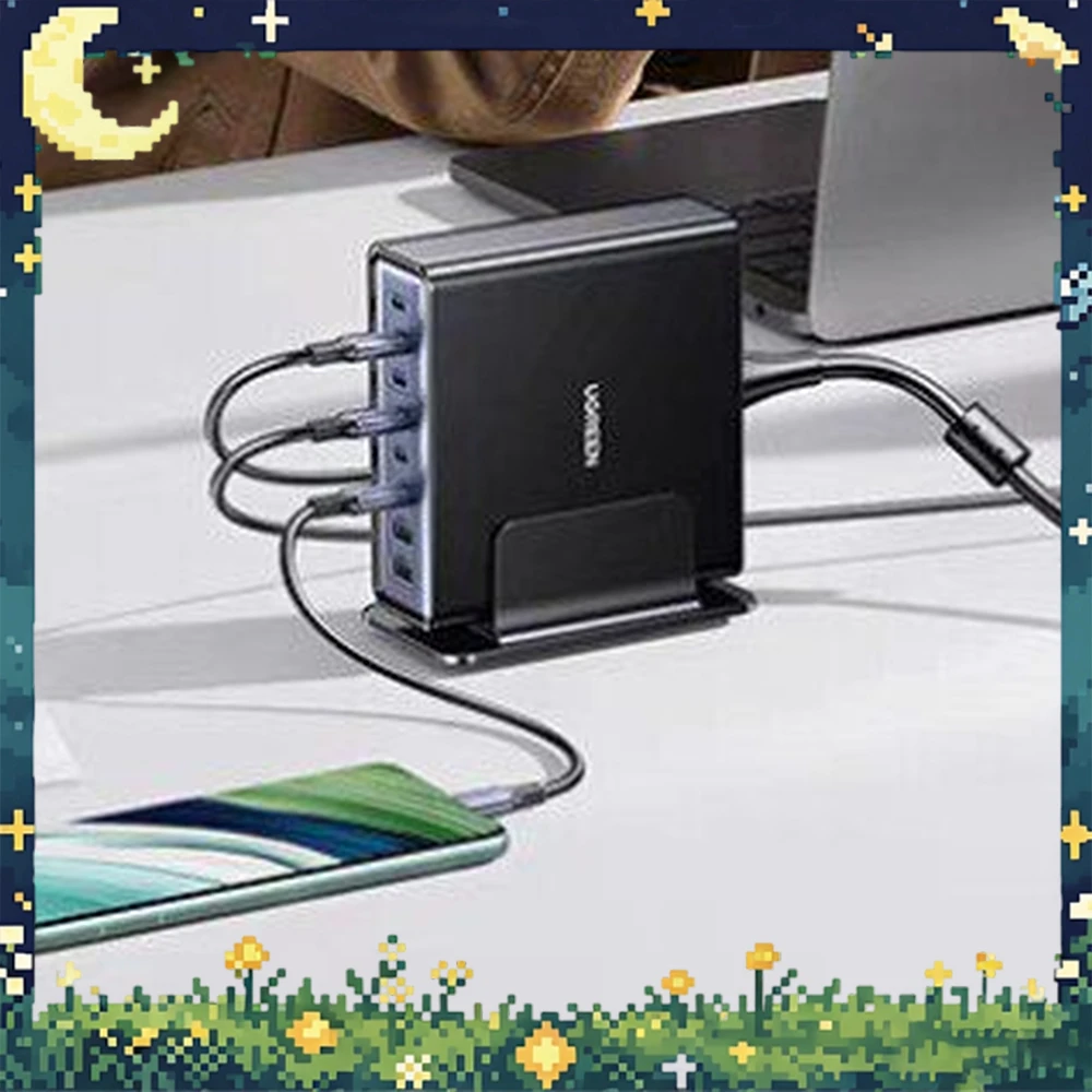 UGREEN X766 GaN Desktop Charger 200W 8 Ports 6 USB C 2 USB A PPS 100W USB C Output for Laptops Phones and Tablets