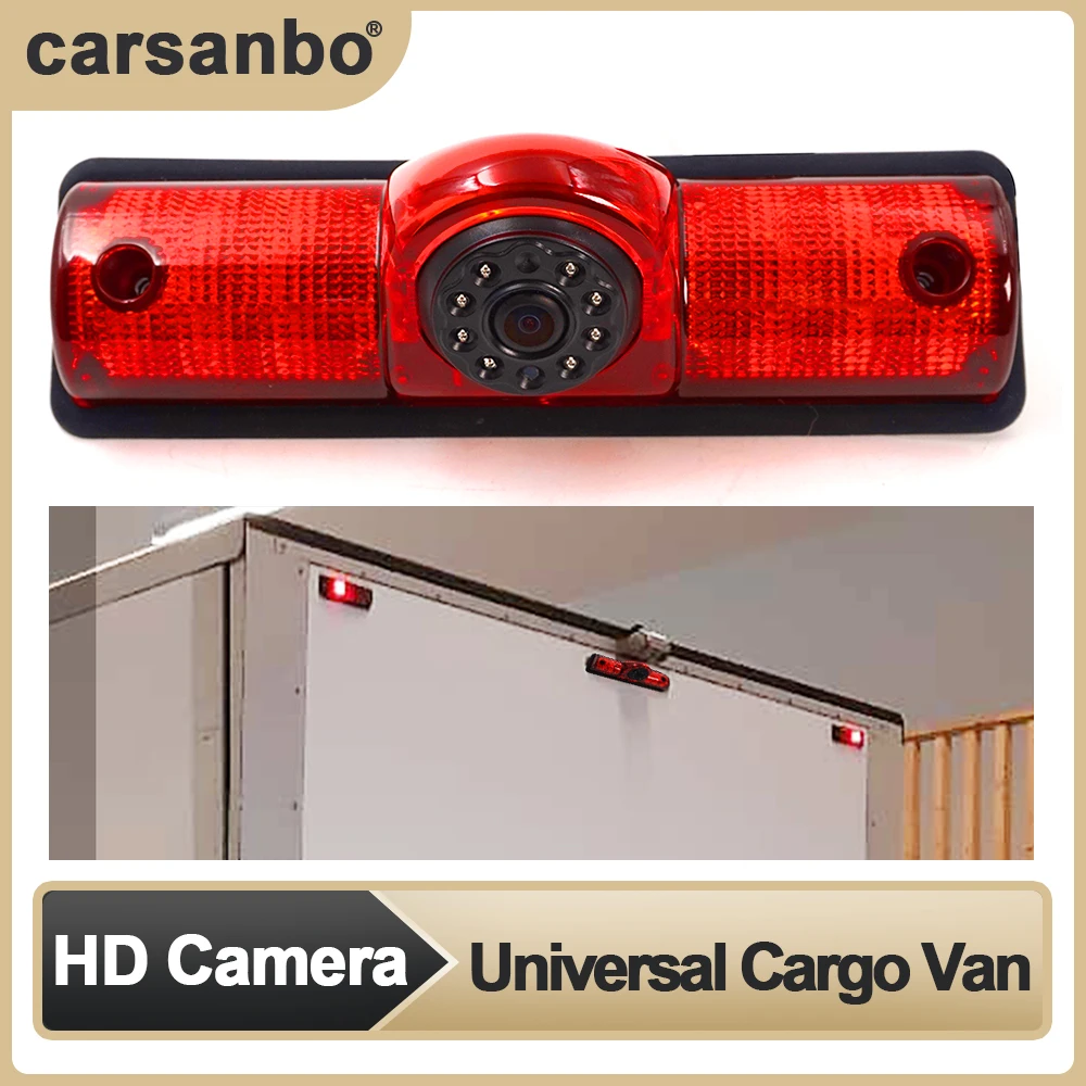 Car Universal Truck Brake Light Rear View Camera HD Night Vision Camera Waterproof with 7 Inch Rear View Mirror Monitor Optional