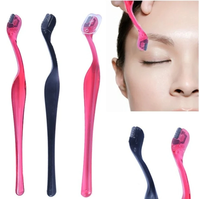 미니 눈썹 정리 블레이드 눈썹 면도칼 여성용 얼굴 면도기 눈썹 트리머 얼굴 털 제거 메이크업 뷰티 도구 1/3개