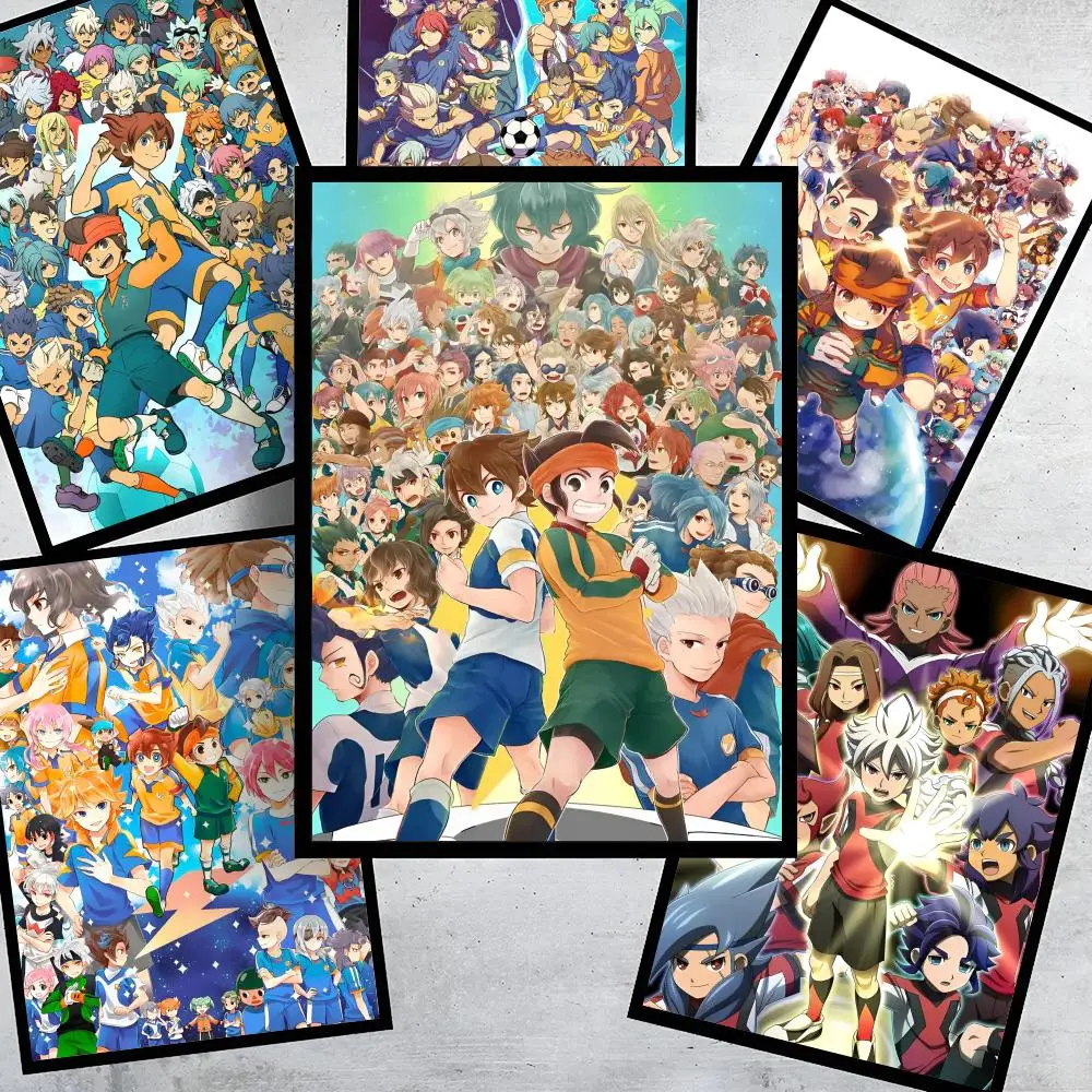 I-Inazuma Eleven Anime Poster Stickers HD Painting Self-Adhesive Art for Bedroom Living Room Home Decor Modern Wall Decals Gift