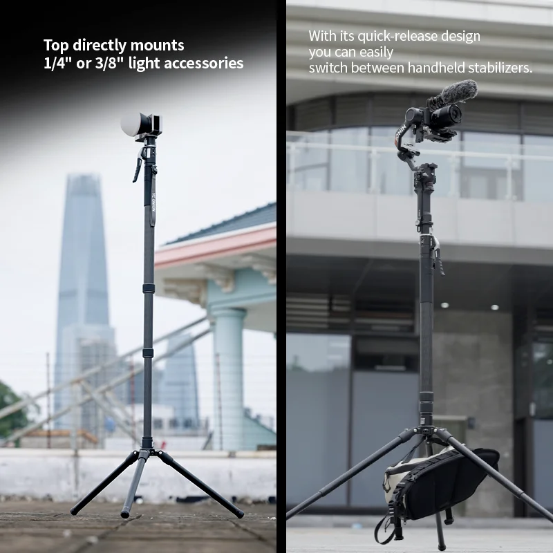 YC Onion Telescopic Legs for PINETA Pro Monopod, Universal Quick Release, 1/4