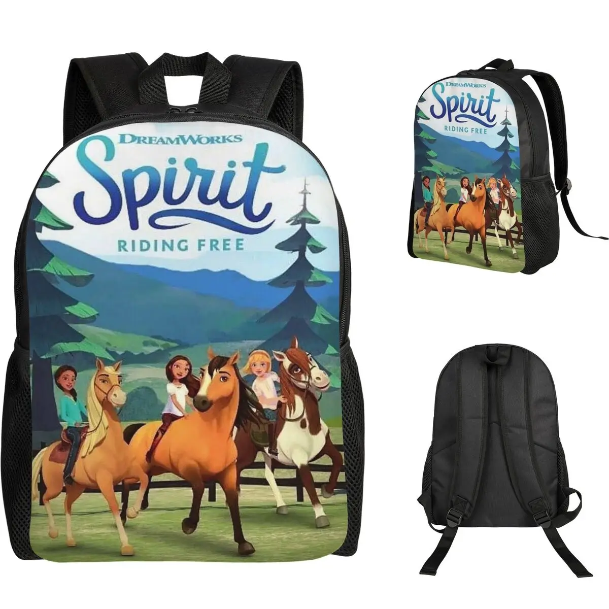 Spirit Riding Free Student Backpack School Bag Hiking Travel Daypack for Men Women Fashion Bookbag Shoulder Bags