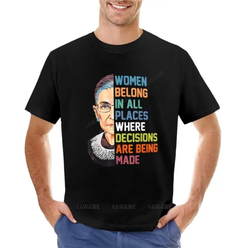 Women Belong In All Places Ruth Bader Ginsburg RBG T-Shirt boys white t shirts man clothes mens t shirts pack