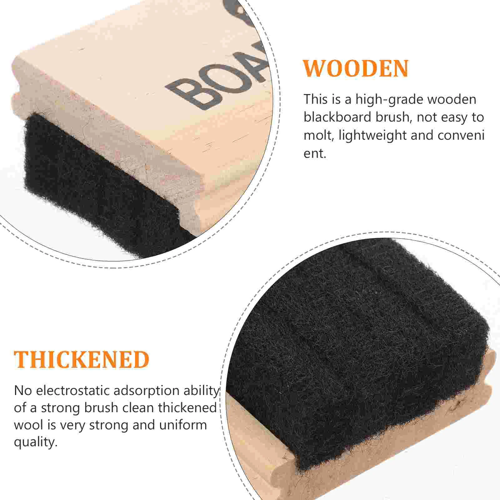 2 Pcs Whiteboard Office Child Erasers for Kids Chalkboard Dry Size 1 Wooden Black Boards