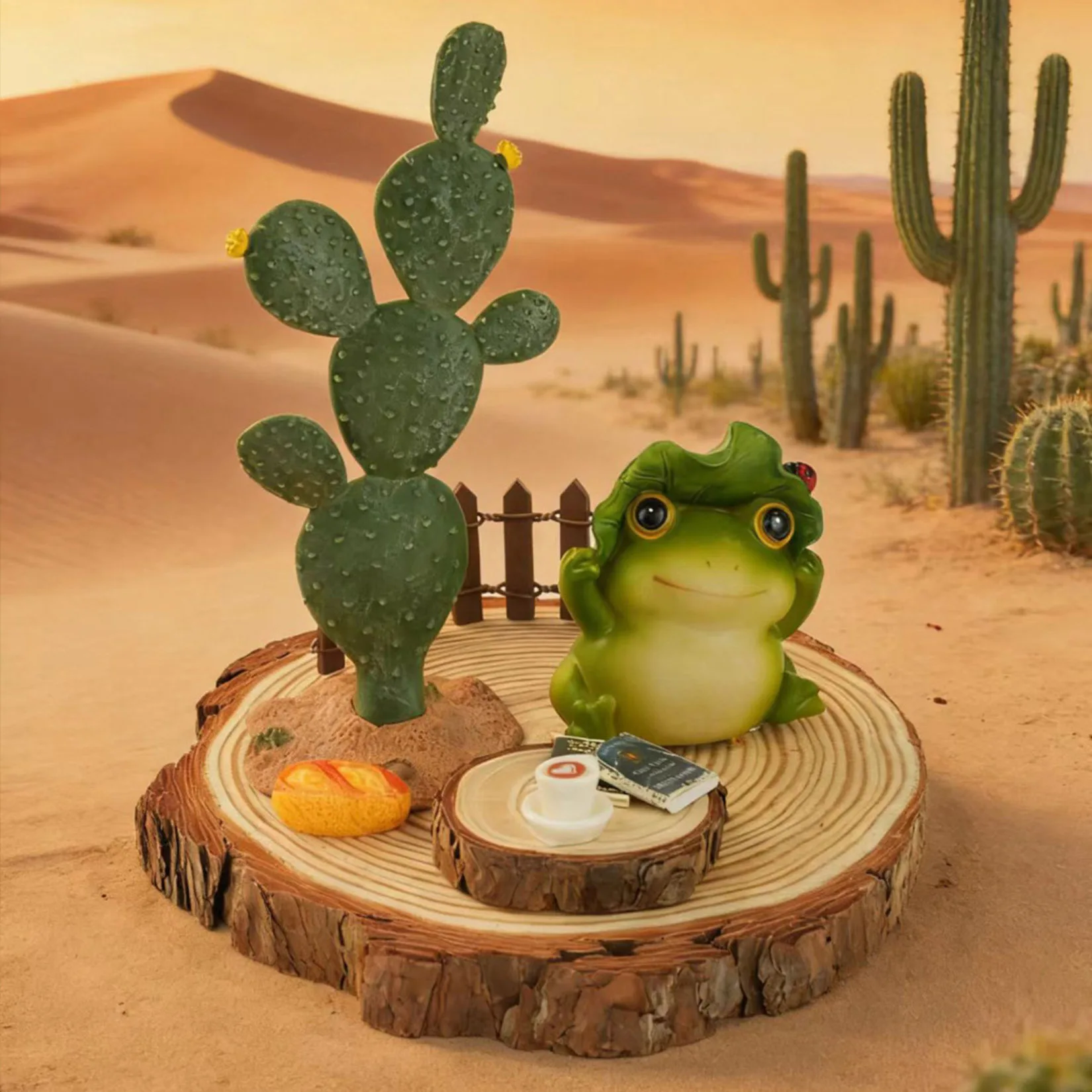 Lucky Frog Figurine Decorative Ornament Auspicious Animal Model Micro Landscape Decorative Ornament Mini Birthday Gift Decor