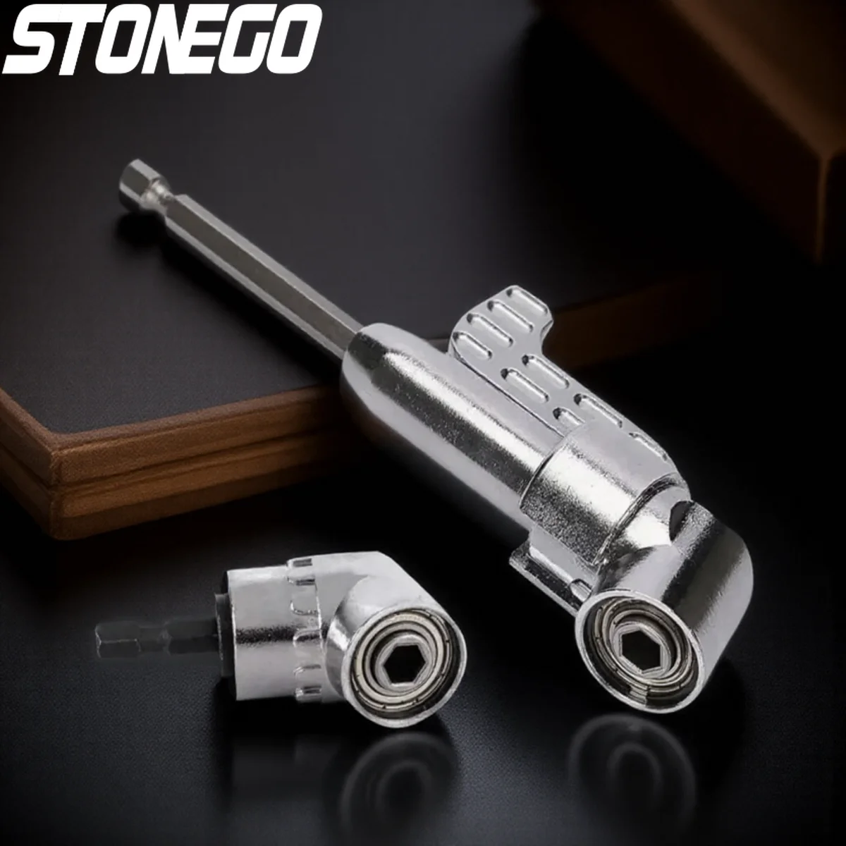 STONEGO 1/4 Hex Bit Adjustable Screwdriver Conversion Tool 105 Degree Extended Hex Socket Wrench for Repair Tools