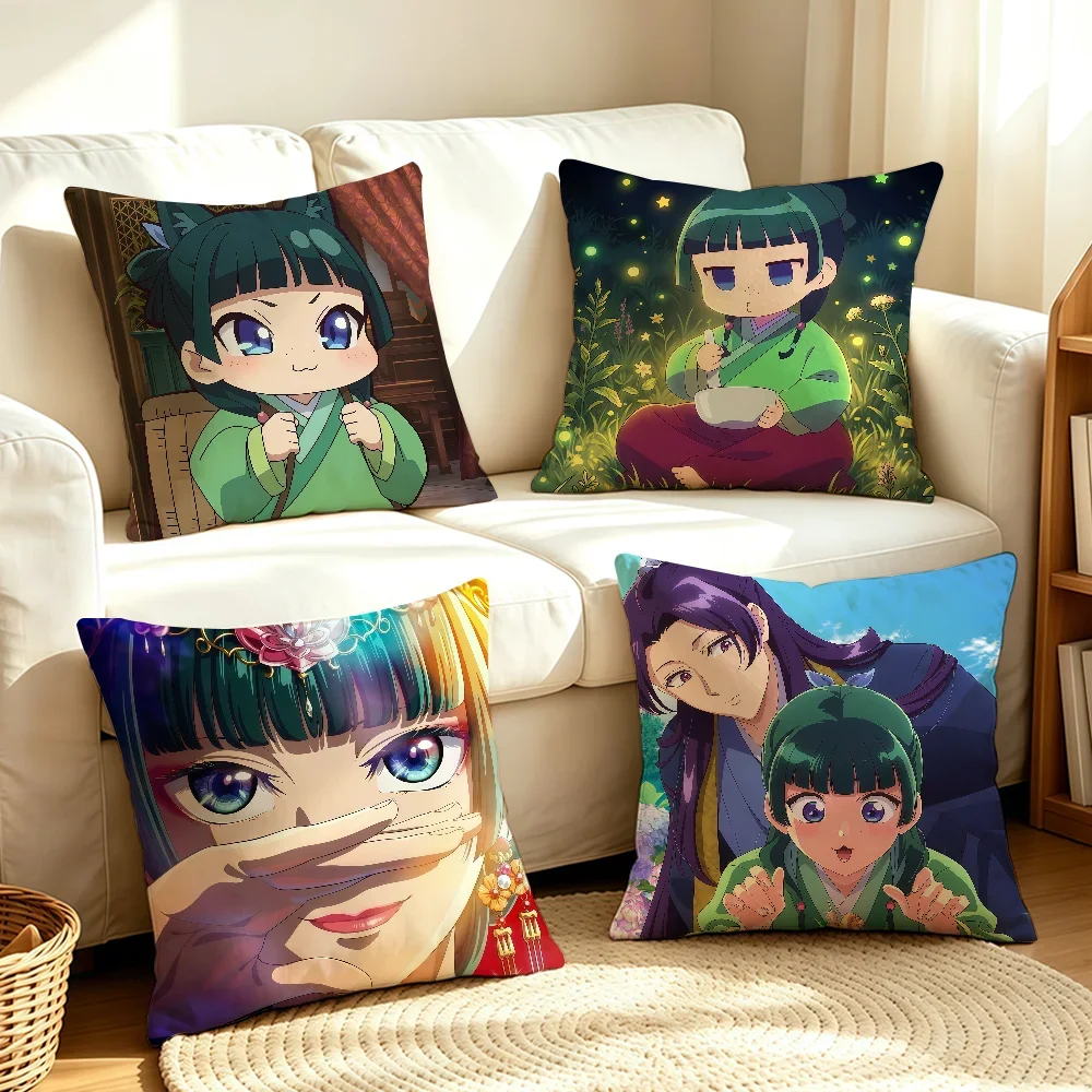 Anime The A-Apothecary Diaries-S Maomao cushion cover Soft Smooth Pillow Case Hidden Zipper Washable Decorative Office Gift