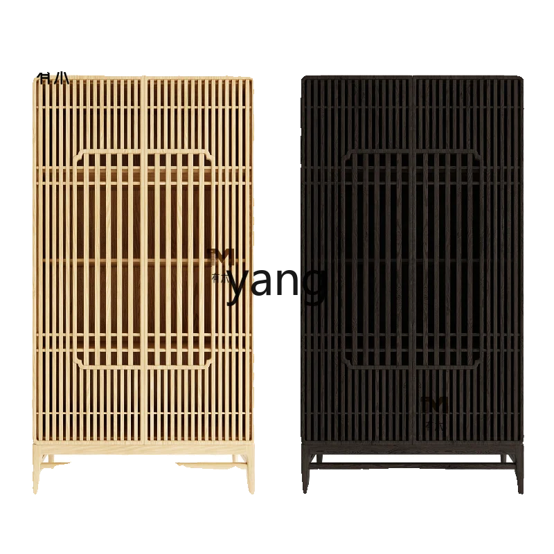 

LTT new Chinese wardrobe modern solid wood double door large wardrobe bedroom wardrobe