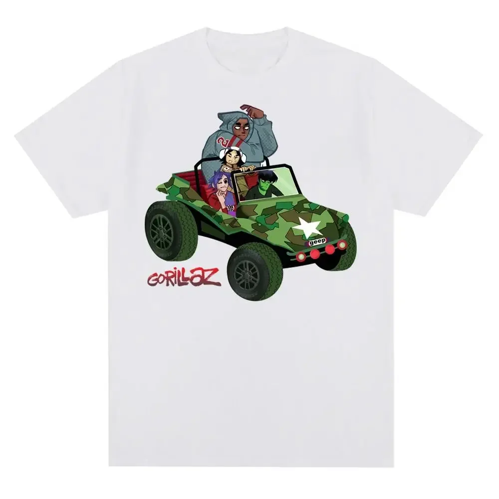Muziekband Gorillazs Punk Rock Print T-Shirt Jaren 90 Casual Mode Korte Mouw Plus Size T-Shirt Unisex