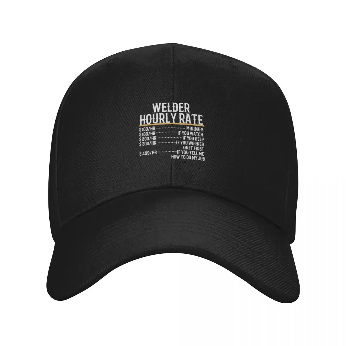 

Welder Hourly Rate Baseball Cap Kids Hat Golf Hat fashionable Men's Baseball Women's