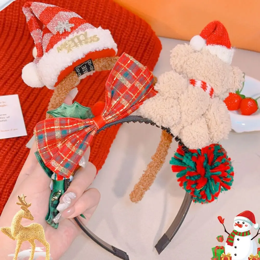 

Creative Hair Accessories Christmas Headband Hairpin Xmas Santa Claus Hair Hoop Hairband Headpiece Antler Hair Clip Outdoor