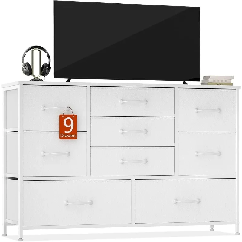 

Dresser with Large Drawers for TV Stand Entertainment Center,Shelf Storage Bedroom,Living Room,Closet,Entryway