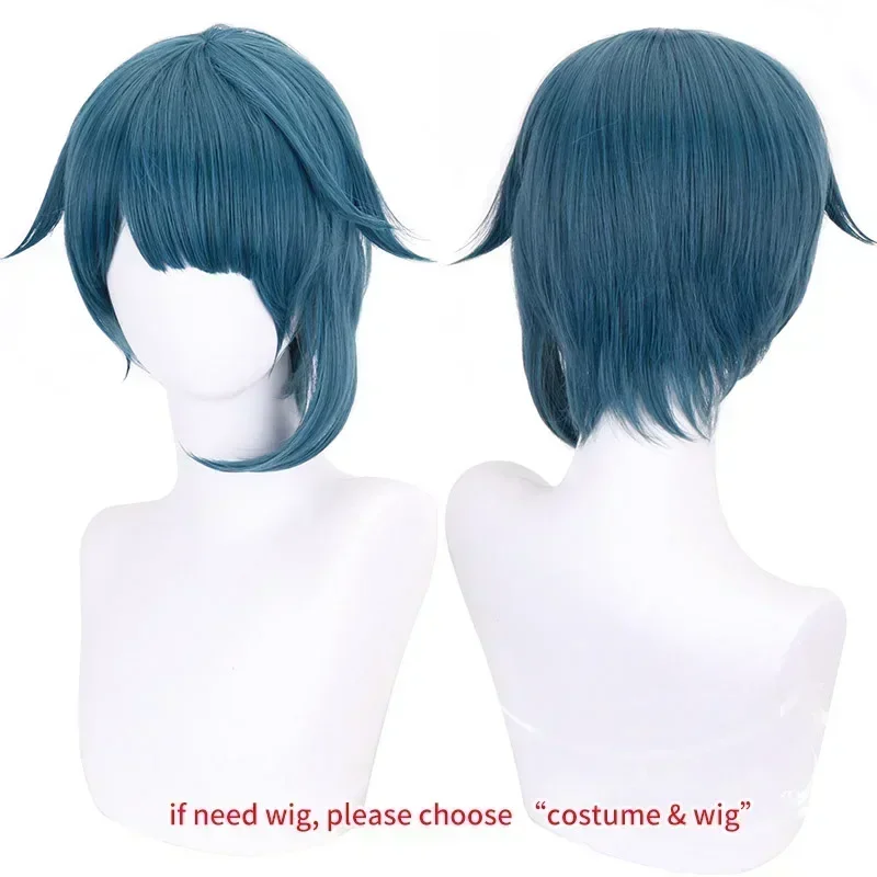 Game XingQiu Cosplay Costume Gen Xing Qiu Wig Outfit Earrings Halloween Costume Gen Impact Shin Cosplay